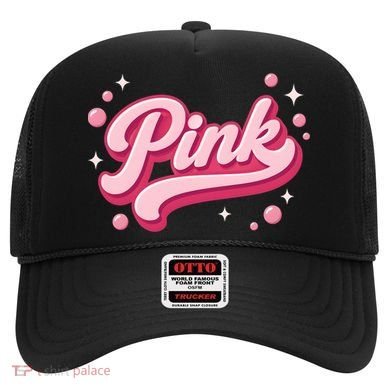 Cute Pink Bubble Logo Hat