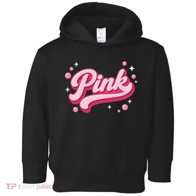 Cute Pink Bubble Logo Toddler Hoodie