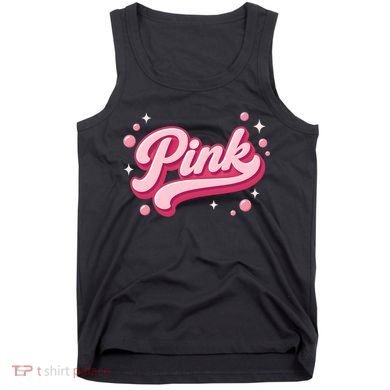 Cute Pink Bubble Logo Tank Top