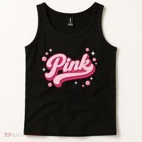 Cute Pink Bubble Logo Tank Top thumb 2