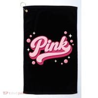 Cute Pink Bubble Logo Golf Towel thumb 0