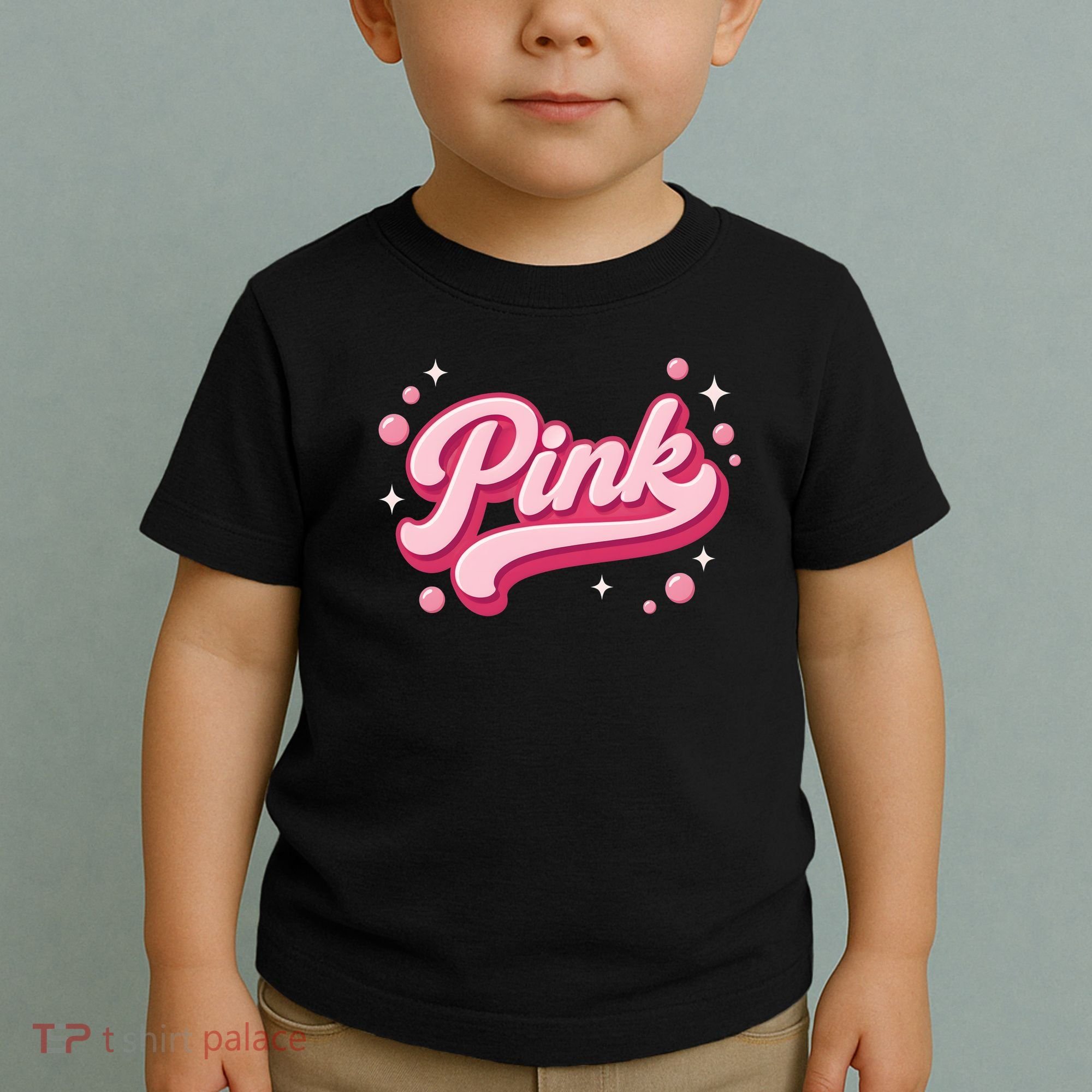 Cute Pink Bubble Logo Toddler T-Shirt