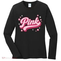 Cute Pink Bubble Logo Women's Long Sleeve Shirt thumb 0