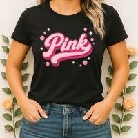Cute Pink Bubble Logo Women's T-Shirt thumb 2