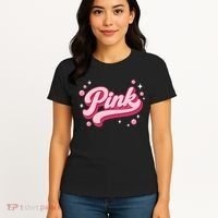 Cute Pink Bubble Logo Women's T-Shirt thumb 4