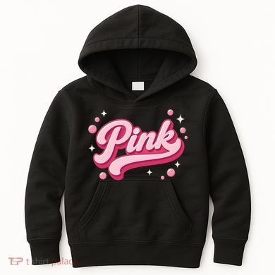 Cute Pink Bubble Logo Kids Hoodie