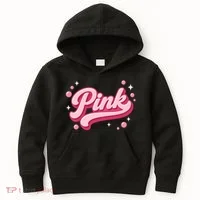 Cute Pink Bubble Logo Kids Hoodie thumb 0