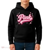 Cute Pink Bubble Logo Kids Hoodie thumb 4