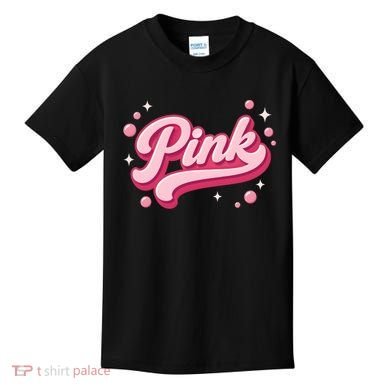 Cute Pink Bubble Logo Kids T-Shirt