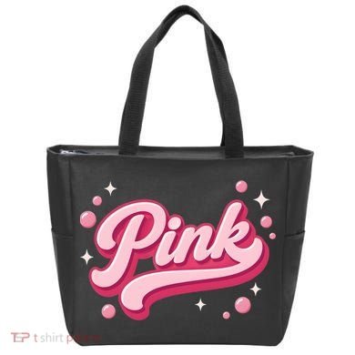 Cute Pink Bubble Logo Tote Bag