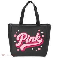 Cute Pink Bubble Logo Tote Bag thumb 0