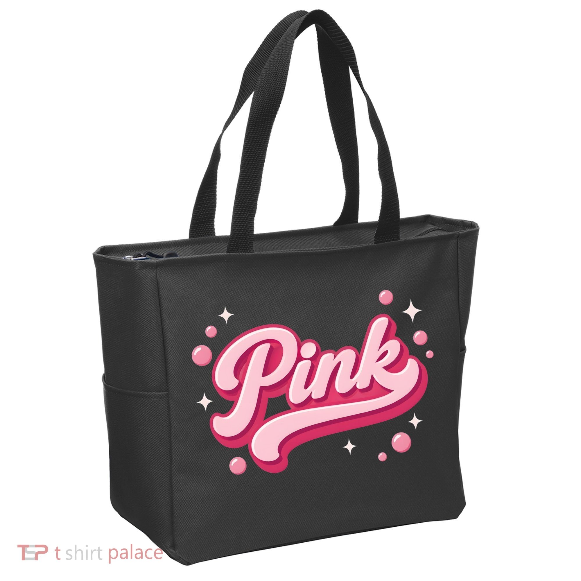 Cute Pink Bubble Logo Tote Bag