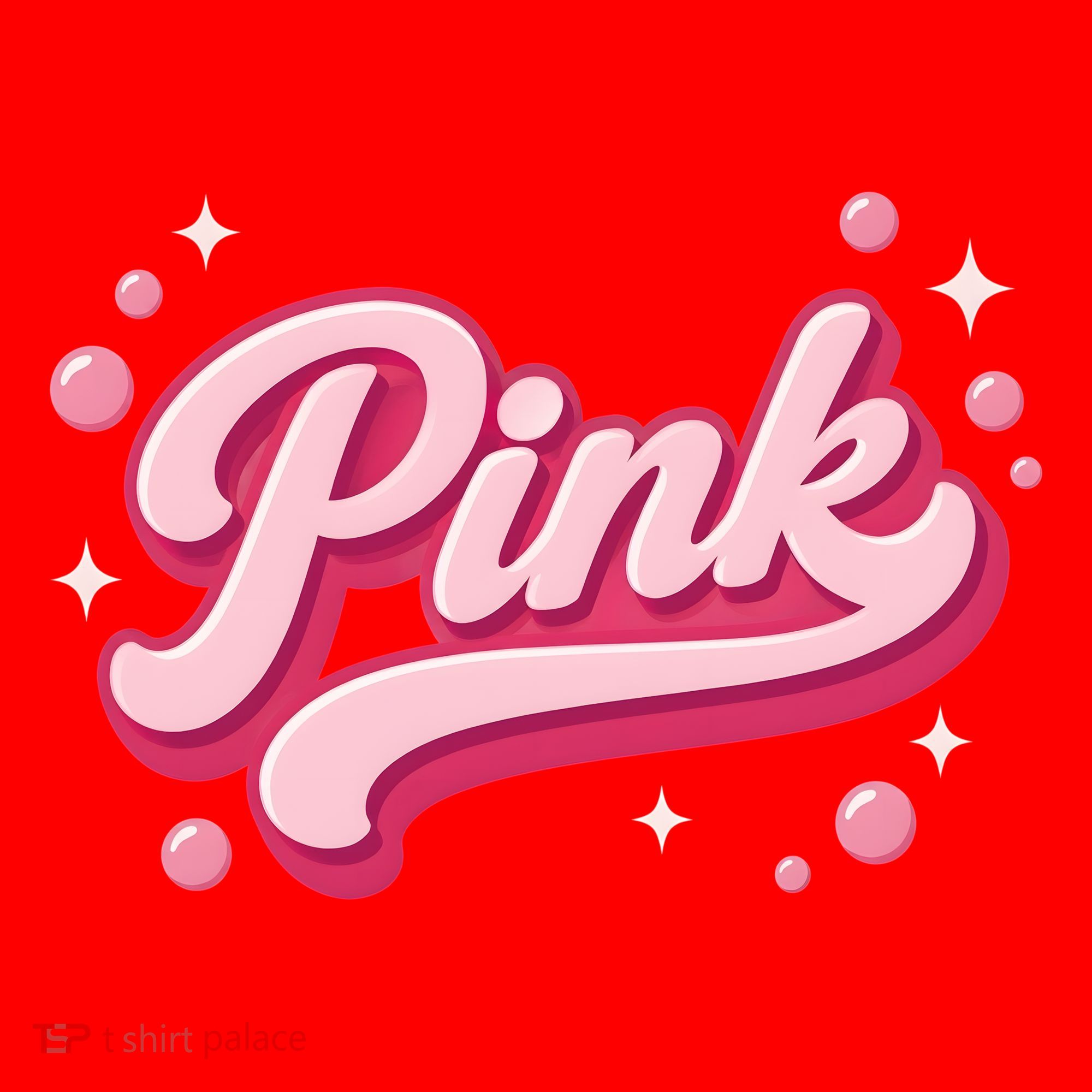 Cute Pink Bubble Logo Santa Hat