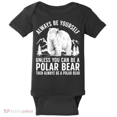 Cool Polar Bear Design For Animal Polar Bear Lover Baby Bodysuit