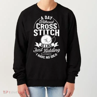 Counted Pattern Beginner Alphabet Needle Women's Sweatshirt