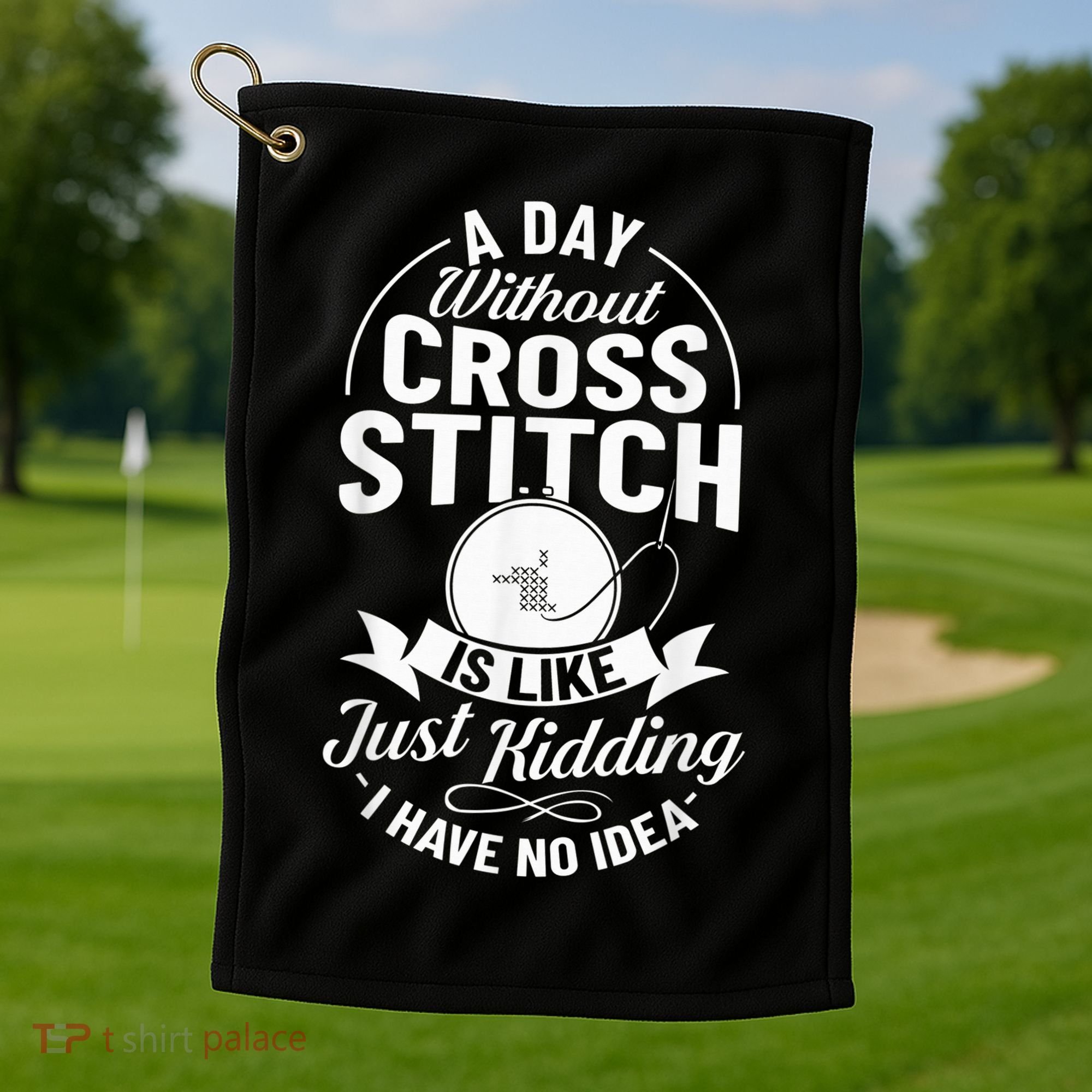 Counted Pattern Beginner Alphabet Needle Golf Towel