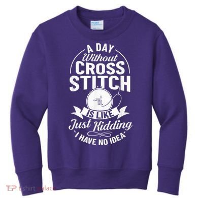 Counted Pattern Beginner Alphabet Needle Kids Sweatshirt