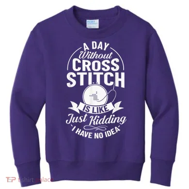 Counted Pattern Beginner Alphabet Needle Kids Sweatshirt