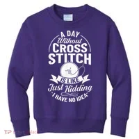 Counted Pattern Beginner Alphabet Needle Kids Sweatshirt thumb 0