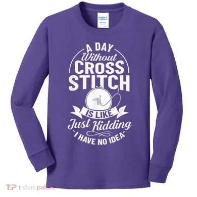 Counted Pattern Beginner Alphabet Needle Kids Long Sleeve Shirt