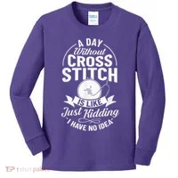 Counted Pattern Beginner Alphabet Needle Kids Long Sleeve Shirt thumb 0