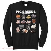 Cute Pig Breeds Of The World Funny Farm Animal Lovers Sweatshirt thumb 0