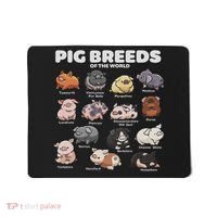 Cute Pig Breeds Of The World Funny Farm Animal Lovers Mousepad thumb 0