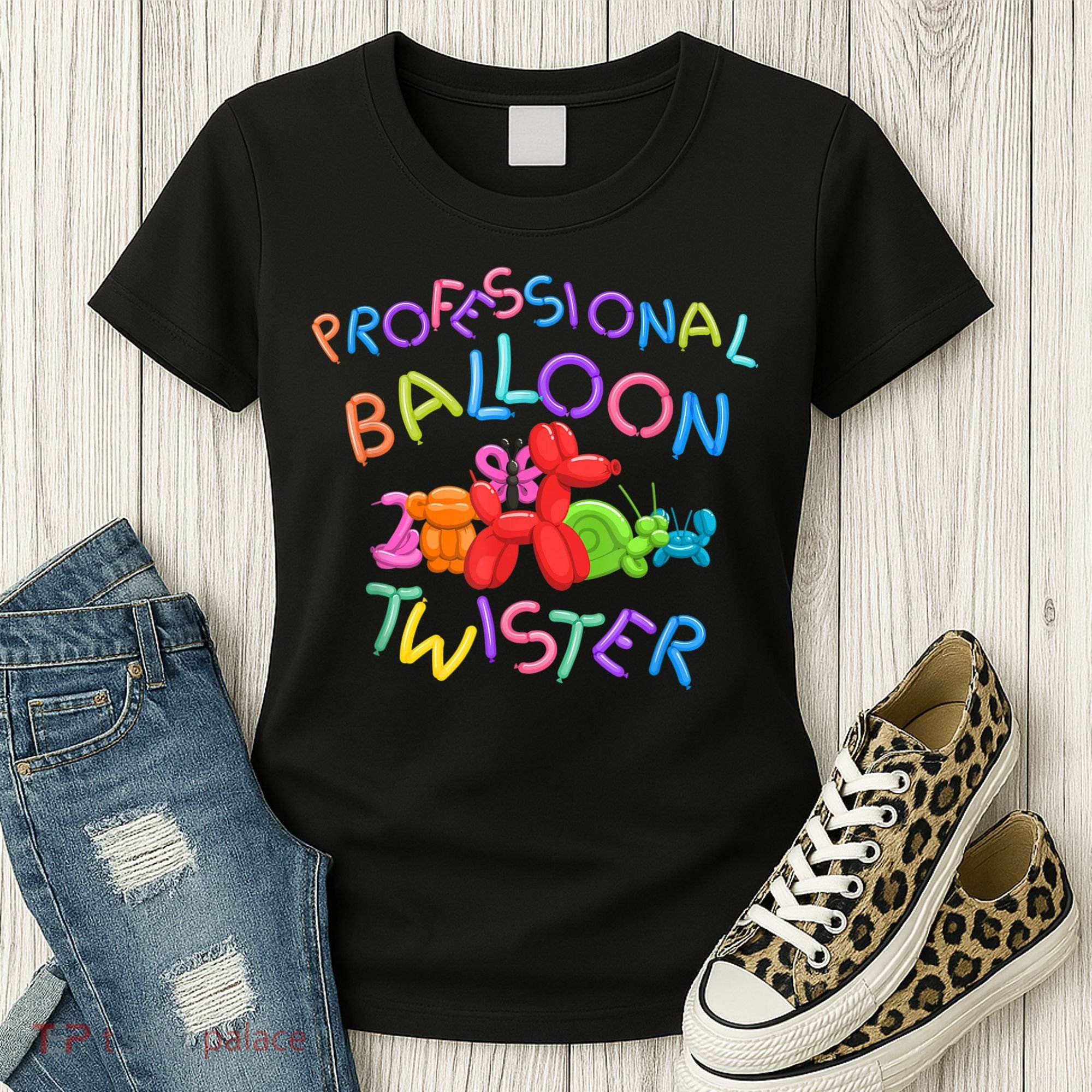 Cute Professional Balloon Animal Twister Party Women's T-Shirt
