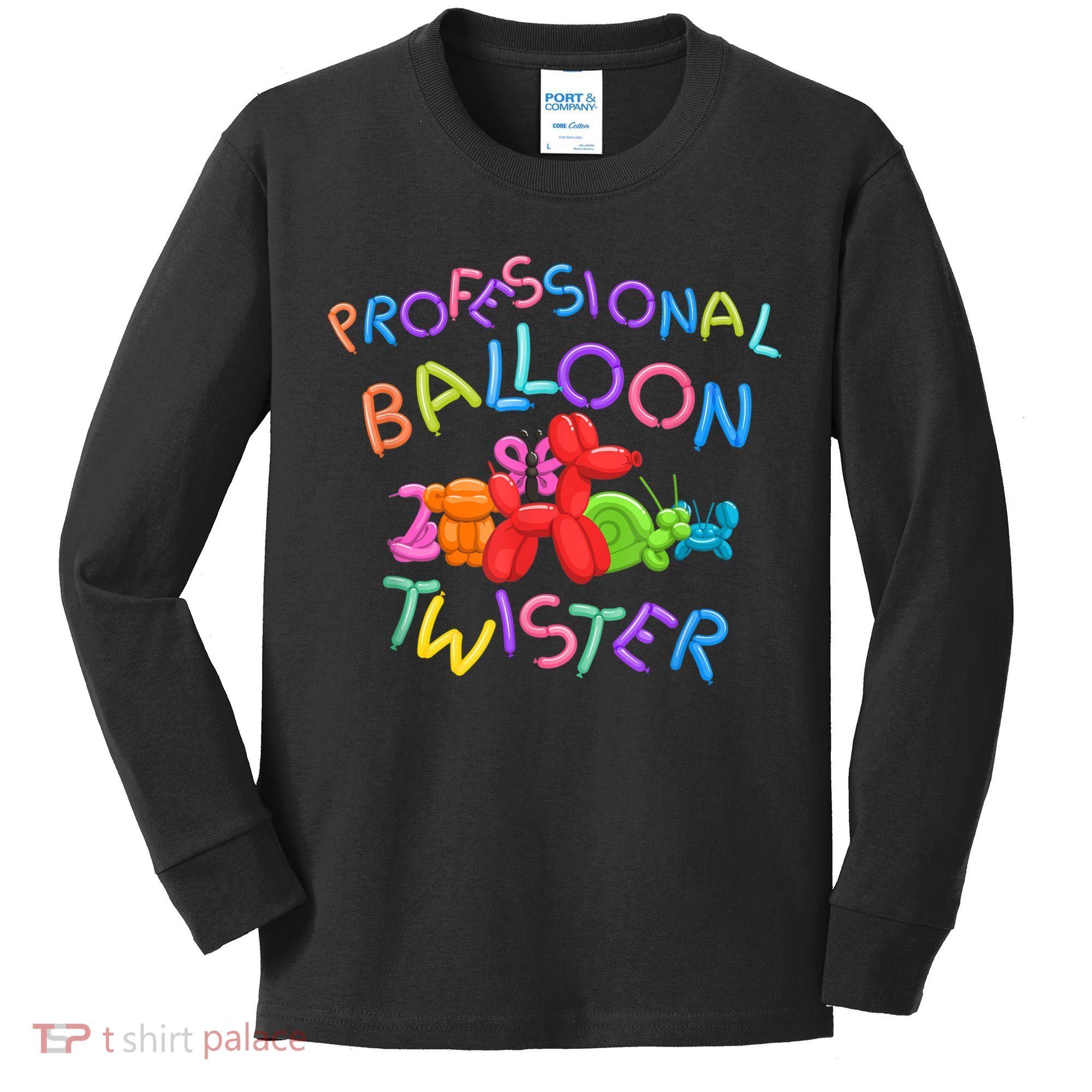 Cute Professional Balloon Animal Twister Party Kids Long Sleeve Shirt