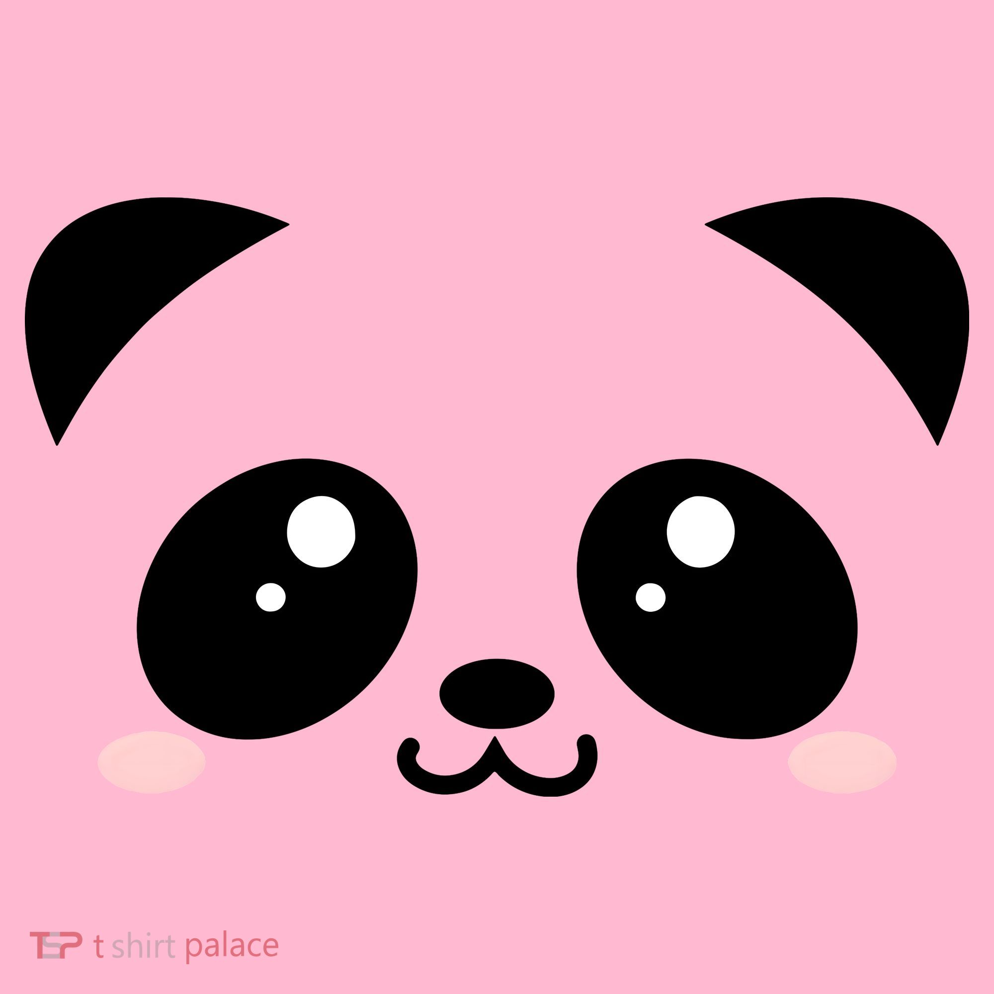 Cute Panda Bear Black & White Kawaii Cartoon Animal Face Coaster