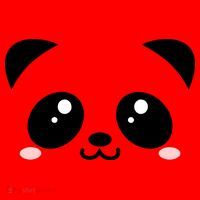 Cute Panda Bear Black & White Kawaii Cartoon Animal Face Santa Hat thumb 1