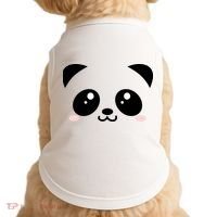Cute Panda Bear Black & White Kawaii Cartoon Animal Face Doggie Tank thumb 0