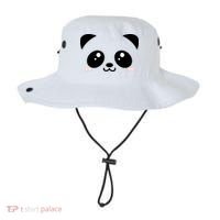 Cute Panda Bear Black & White Kawaii Cartoon Animal Face Bucket Hat thumb 0