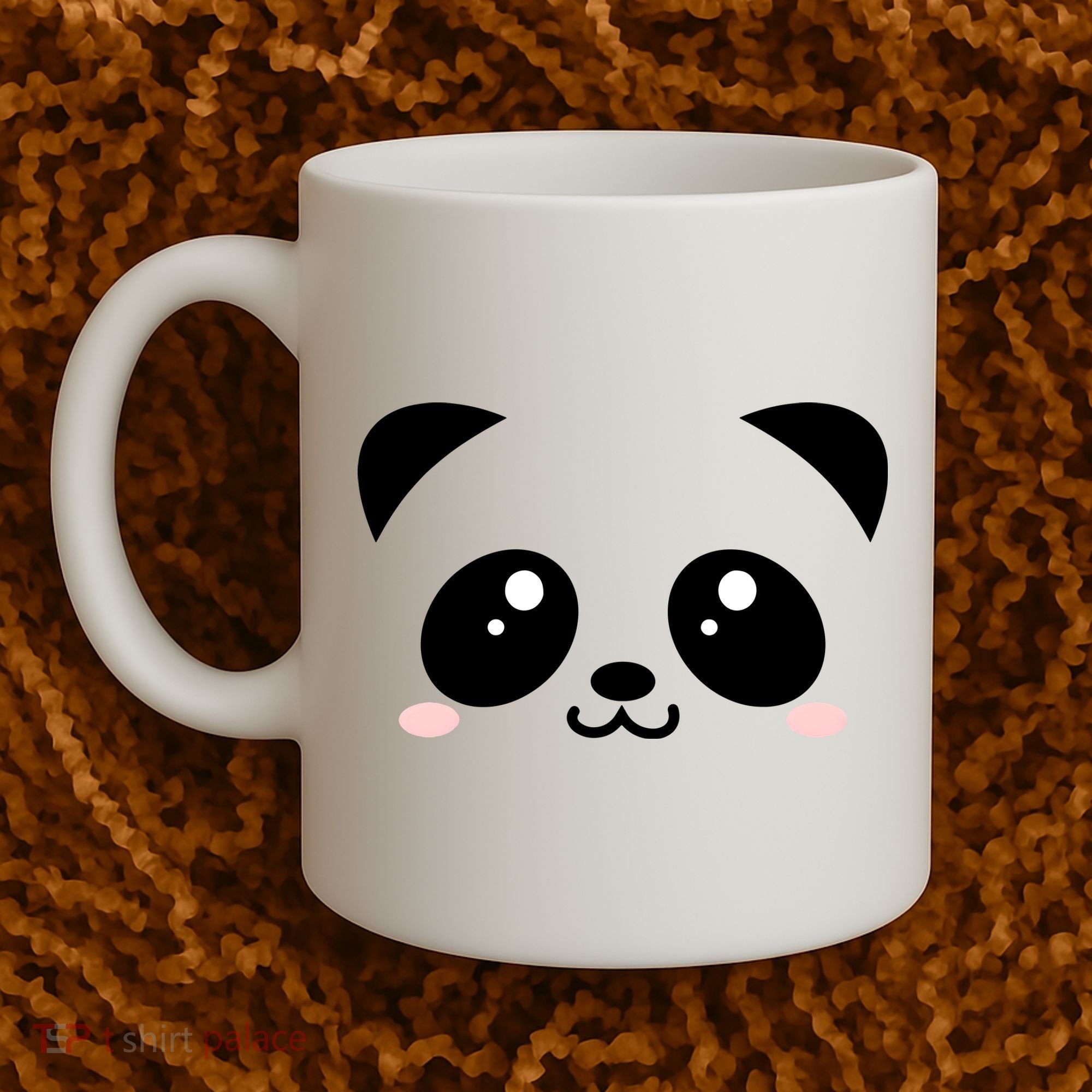 Cute Panda Bear Black & White Kawaii Cartoon Animal Face Coffee Mug