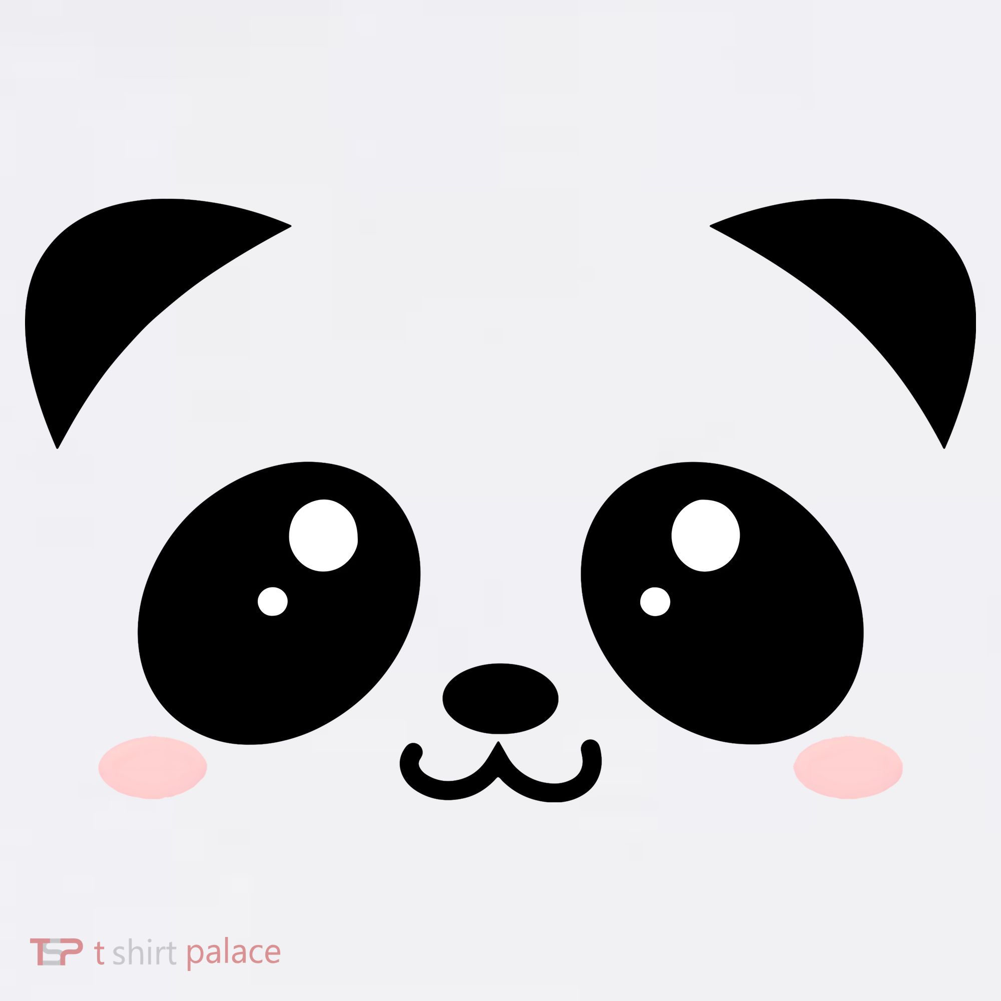 Cute Panda Bear Black & White Kawaii Cartoon Animal Face Women's Tank Top