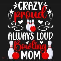 Crazy Proud Bowling Mom Of A Bowler Mama Bowling Mother Meaningful Gift Ornament thumb 1