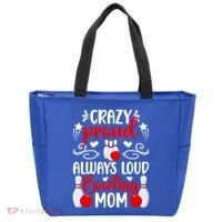 Crazy Proud Bowling Mom Of A Bowler Mama Bowling Mother Meaningful Gift Tote Bag thumb 0