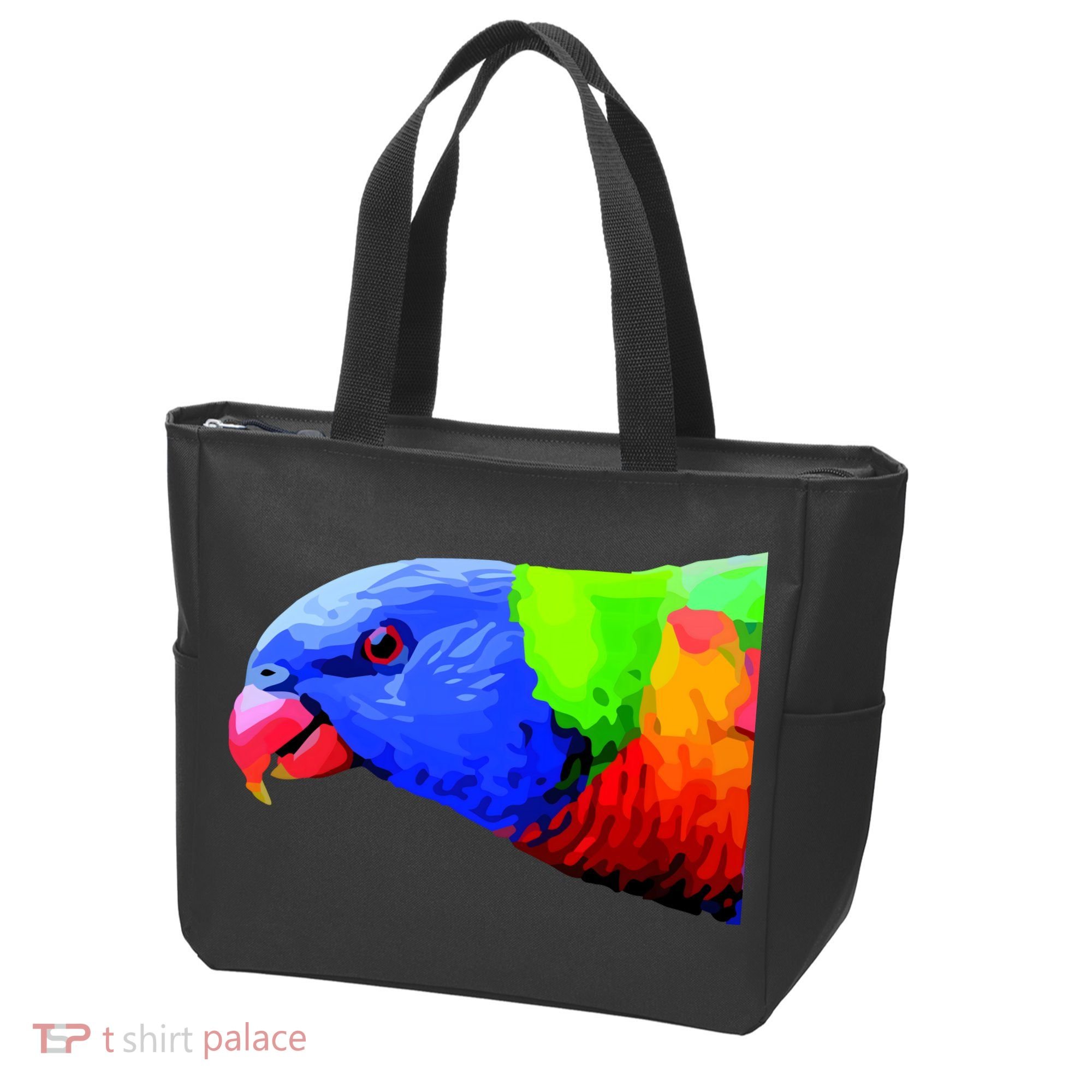Cool Parrot Bird Funny Side Action Tote Bag