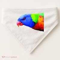 Cool Parrot Bird Funny Side Action USA-Made Doggie Bandana thumb 0