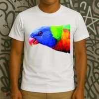 Cool Parrot Bird Funny Side Action T-Shirt thumb 3