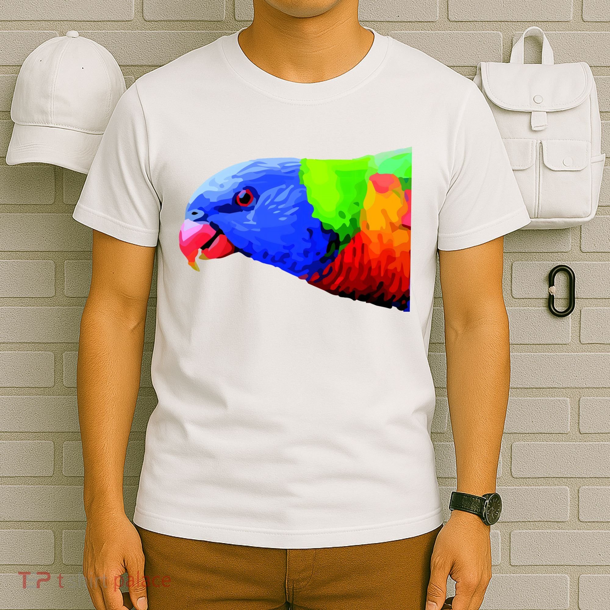 Cool Parrot Bird Funny Side Action T-Shirt