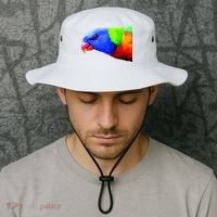 Cool Parrot Bird Funny Side Action Bucket Hat thumb 2