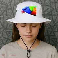 Cool Parrot Bird Funny Side Action Bucket Hat thumb 3