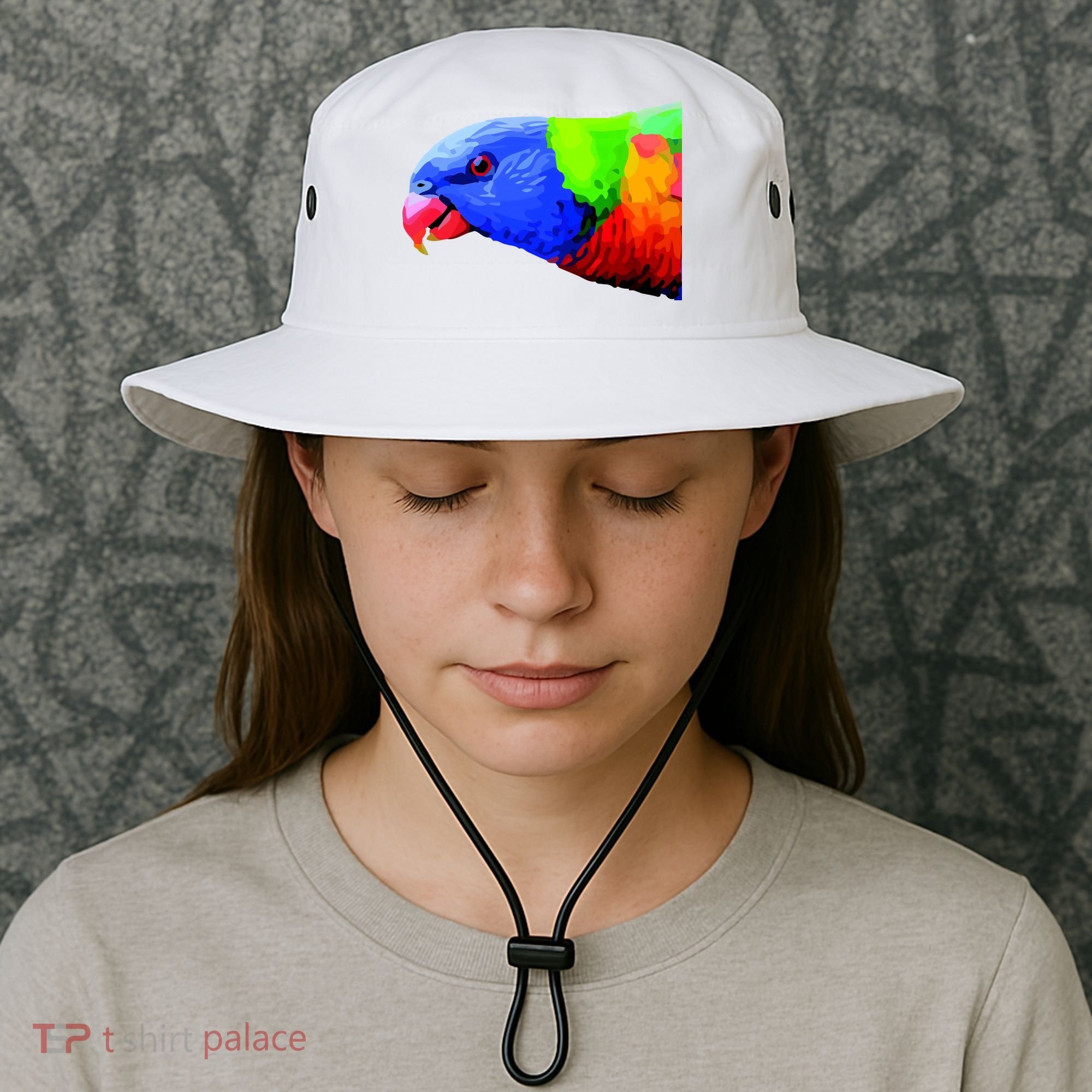 Cool Parrot Bird Funny Side Action Bucket Hat