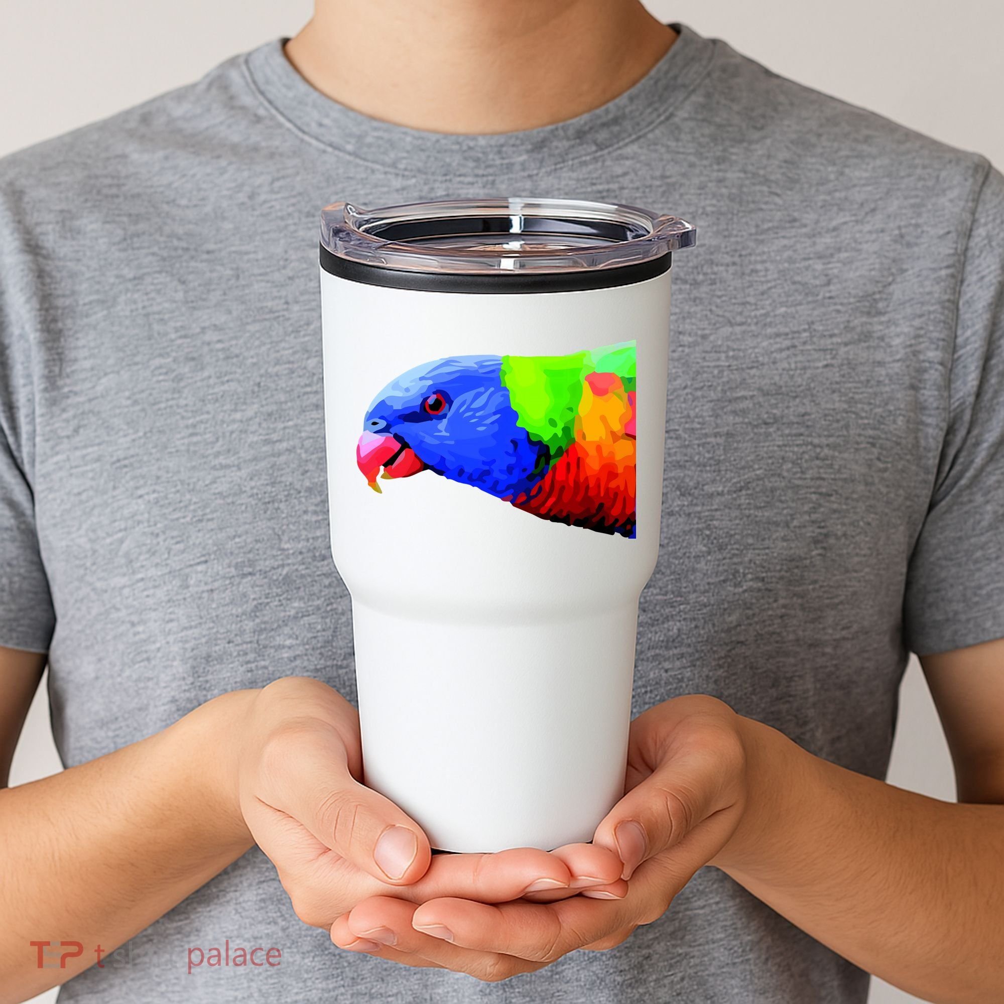 Cool Parrot Bird Funny Side Action Tumbler