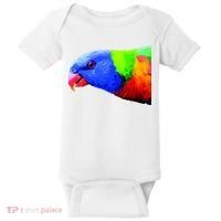 Cool Parrot Bird Funny Side Action Baby Bodysuit thumb 0
