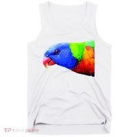 Cool Parrot Bird Funny Side Action Tank Top thumb 0