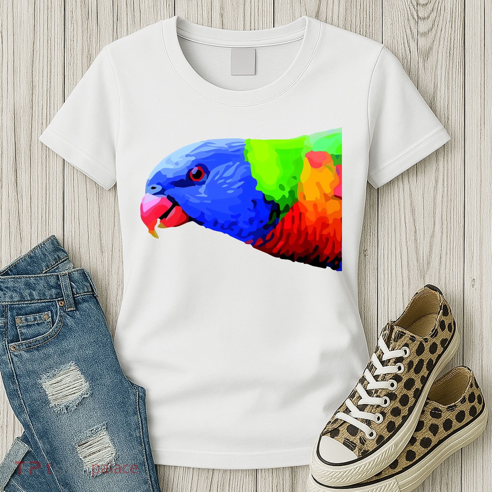 Cool Parrot Bird Funny Side Action Women's T-Shirt