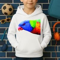 Cool Parrot Bird Funny Side Action Kids Hoodie thumb 2