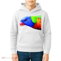 Cool Parrot Bird Funny Side Action Kids Hoodie thumb 4
